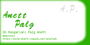 anett palg business card